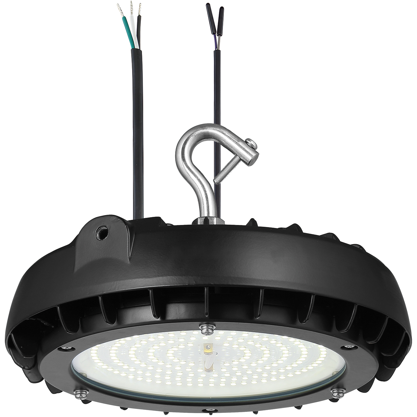 EnviroLite 9 in. Round Integrated LED Black High Bay Light, 5000K