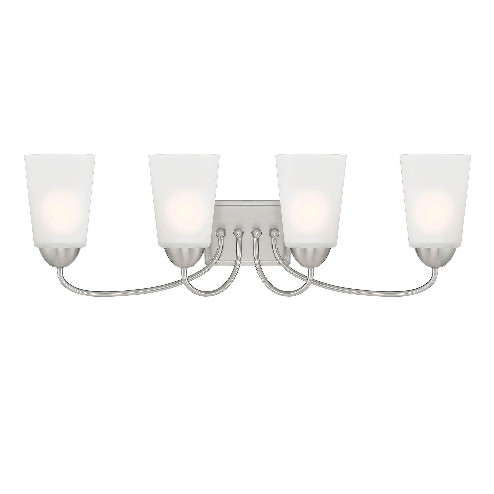 Malone 4 Light 29 inch Brushed Nickel Vanity Light Wall Light