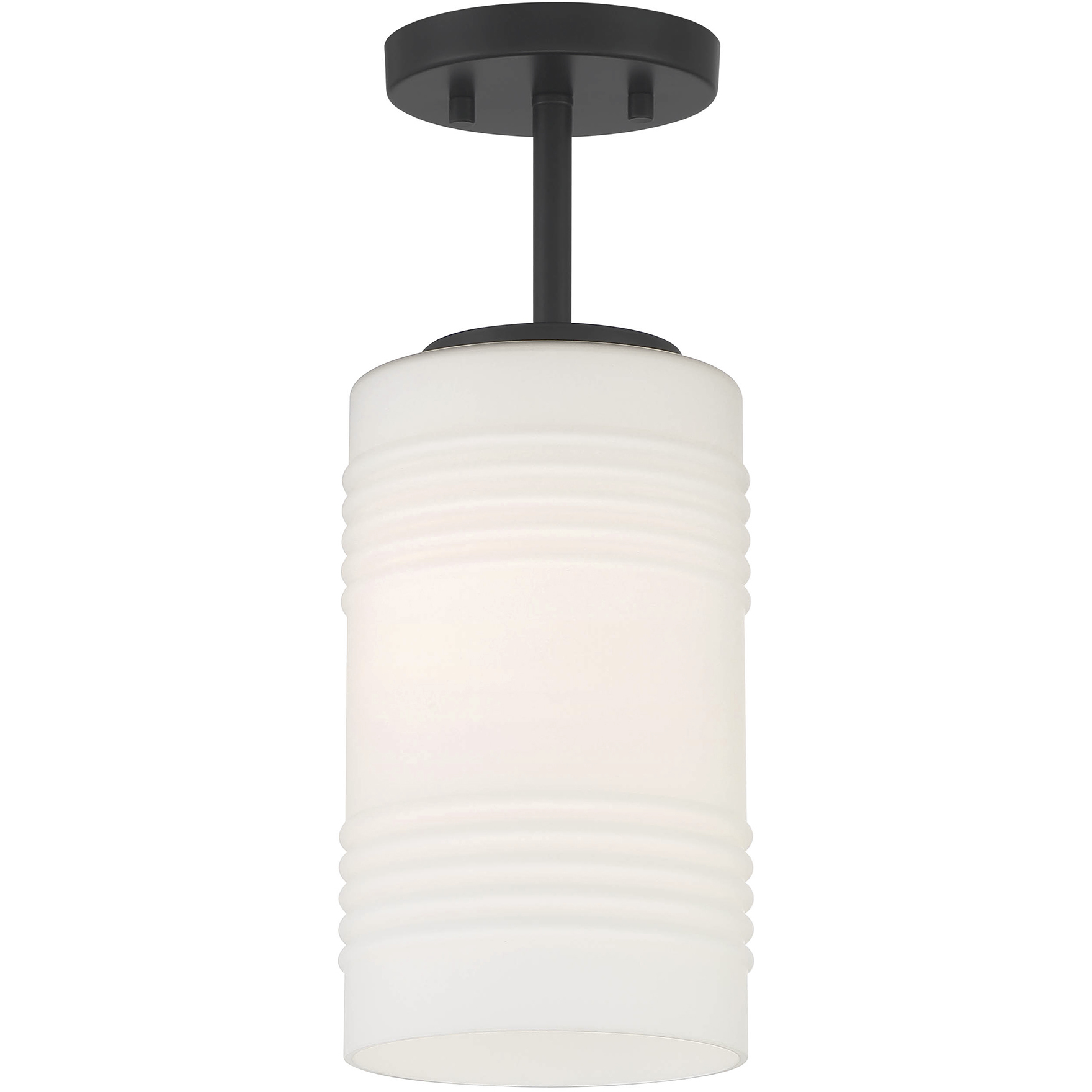 Leavenworth 1 Light 6 inch Matte Black Semi-Flush Convertible Ceiling Light