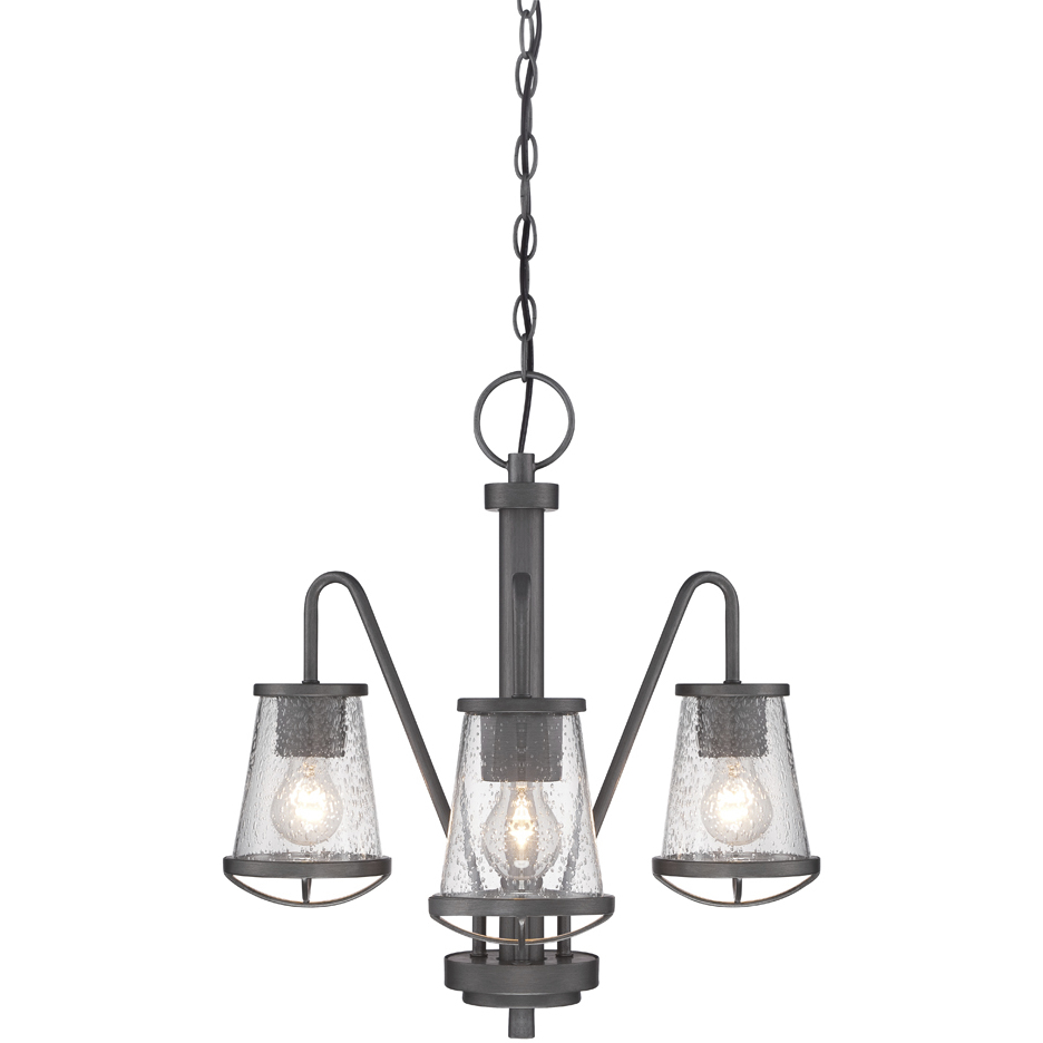 Darby 3 Light 18.25 inch Weathered Iron Chandelier Ceiling Light