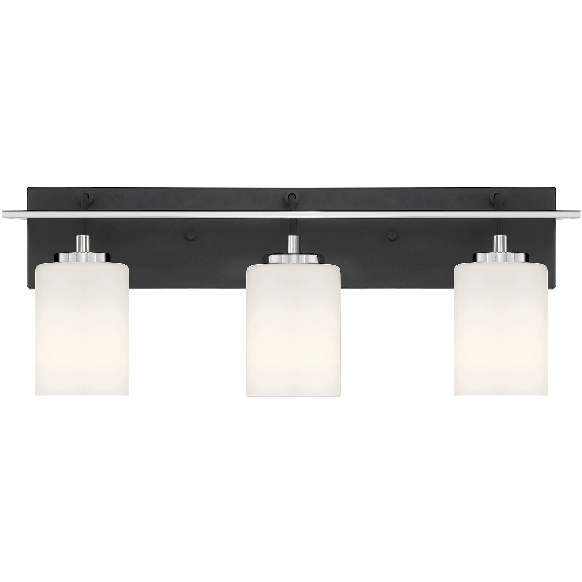 Prince St 3 Light 24 inch Matte Black Vanity Light Wall Light
