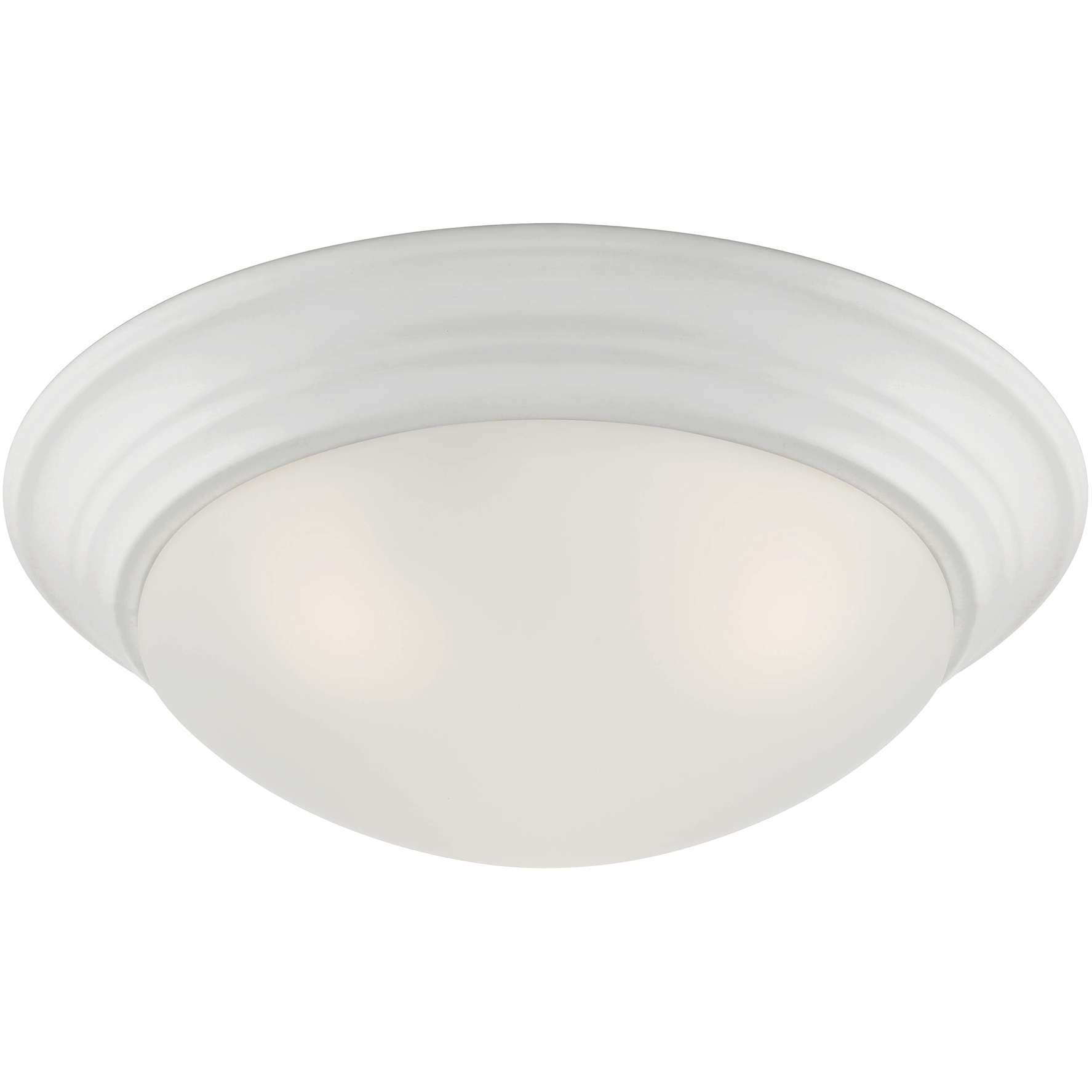 Tap 2 Light 14 inch Matte White Flush Mount Ceiling Light