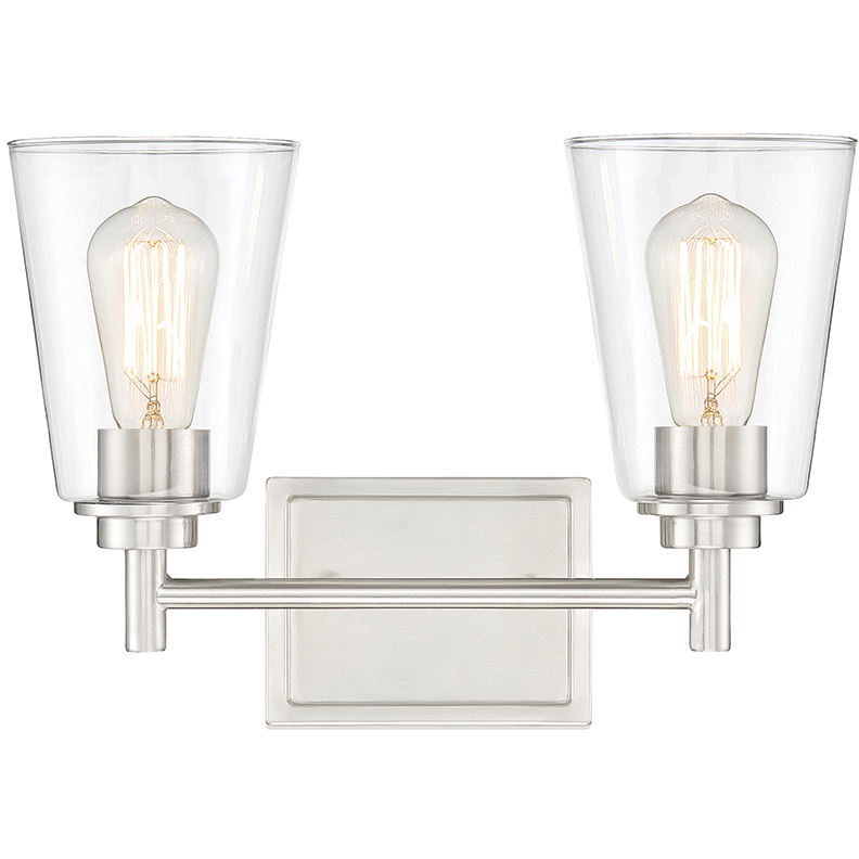 Westin 2 Light 15 inch Satin Platinum Bath Bar Wall Light