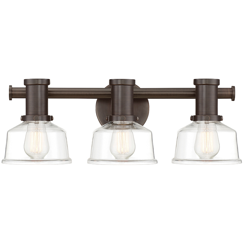 Carson 3 Light 21.5 inch Satin Copper Bronze Bath Bar Wall Light