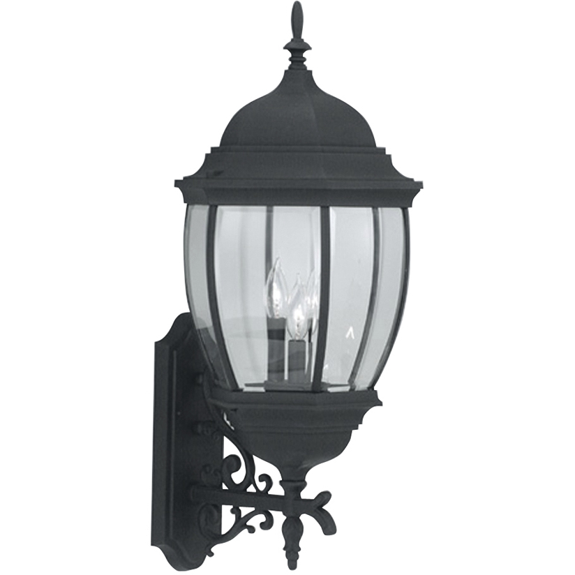 Tiverton 3 Light 29 inch Black Outdoor Wall Lantern