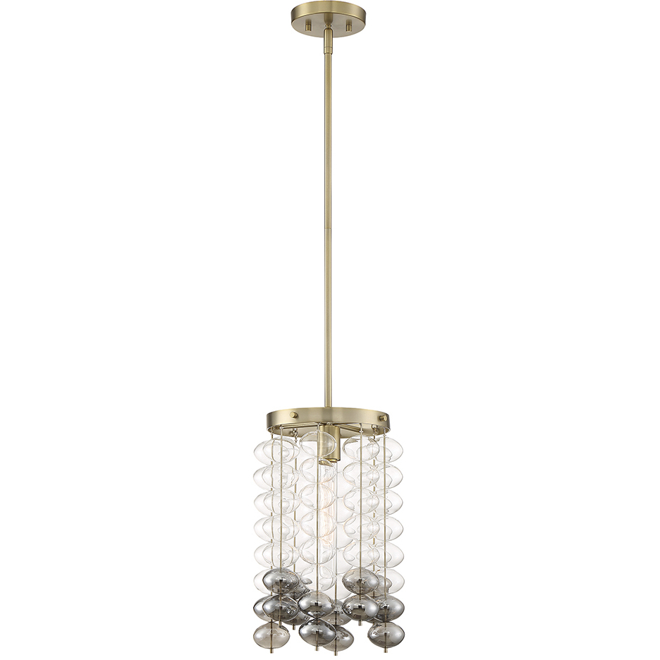 Villa Rose 1 Light 10 inch Brushed Gold Pendant Ceiling Light