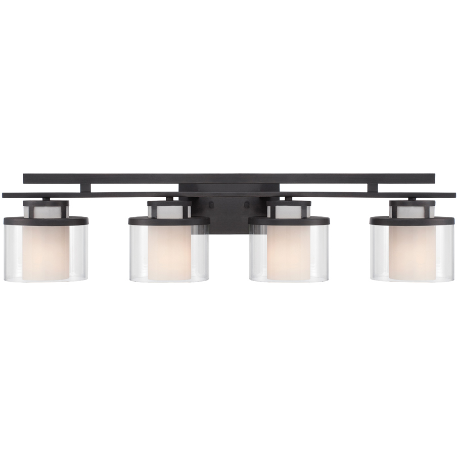 Fusion 4 Light 33 inch Biscayne Bronze Bath Bar Wall Light