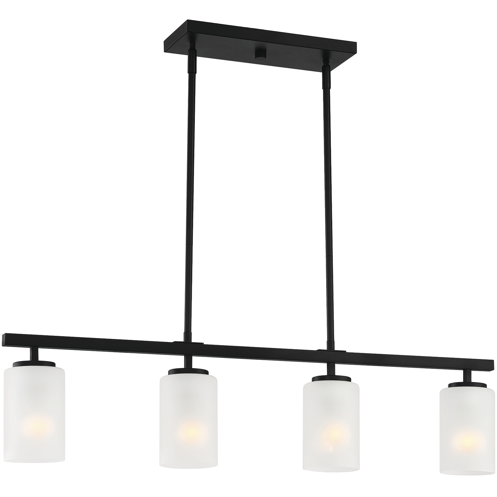 Carmine 4 Light 36 inch Matte Black Island Light Ceiling Light