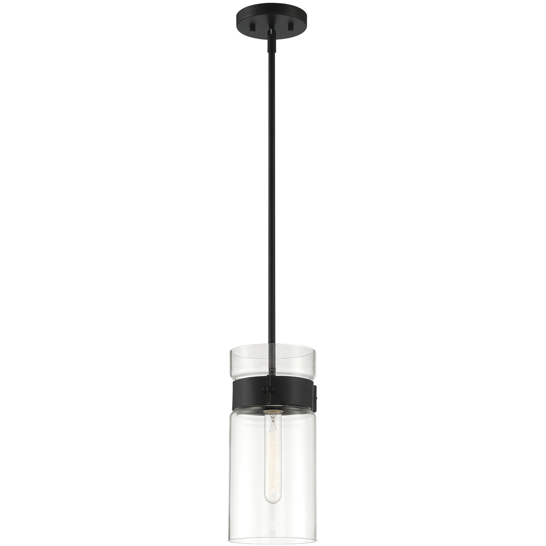 Midnight LA 1 Light 6 inch Matte Black Pendant Ceiling Light