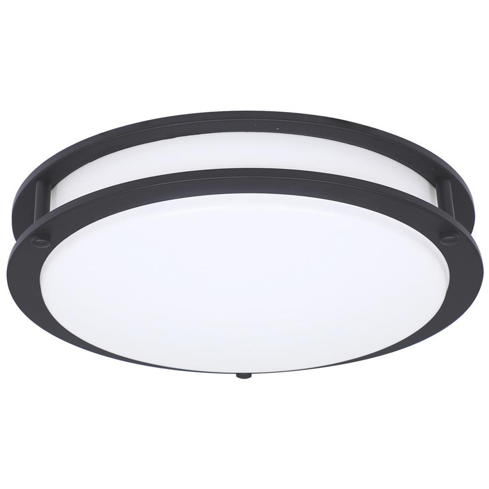 EnviroLite LED 16 inch Matte Black Flush Mount Ceiling Light