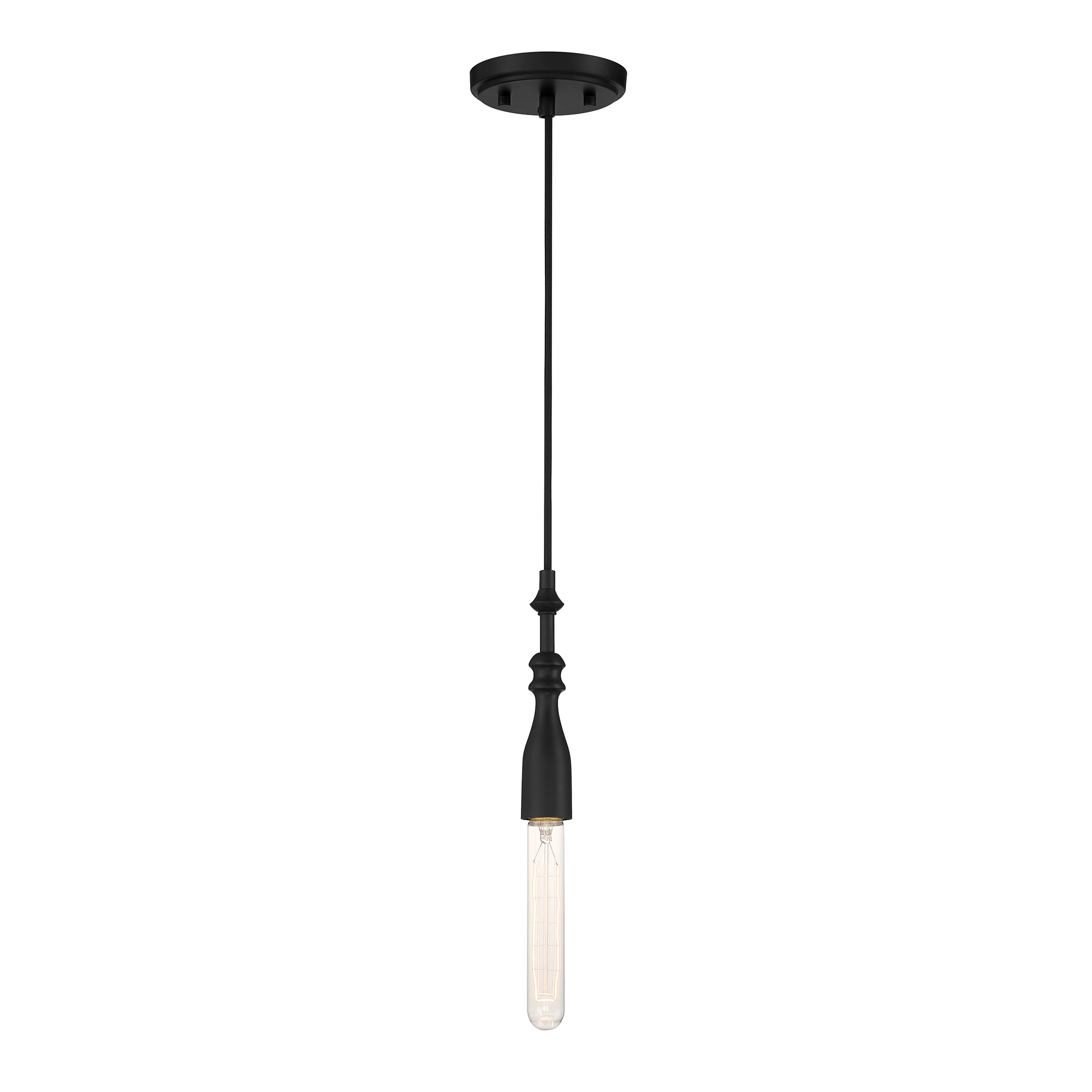 Louise 1 Light 5 inch Matte Black Pendant Ceiling Light