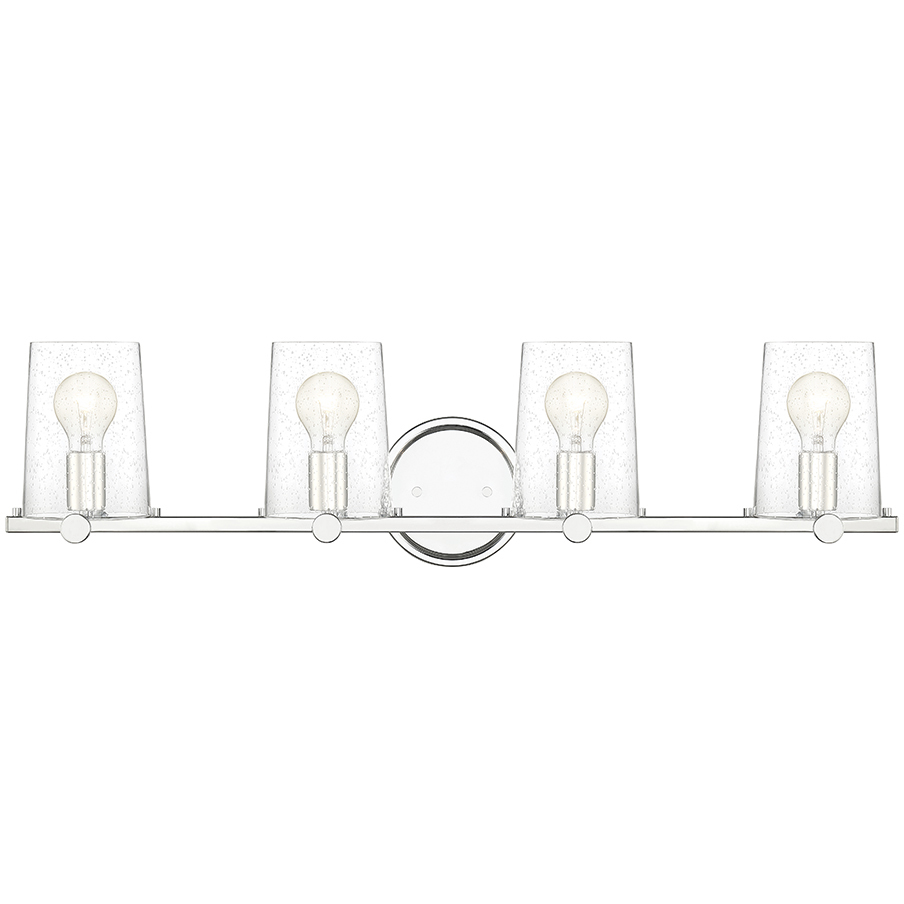 Matteson 4 Light 33.75 inch Chrome Bath Bar Wall Light