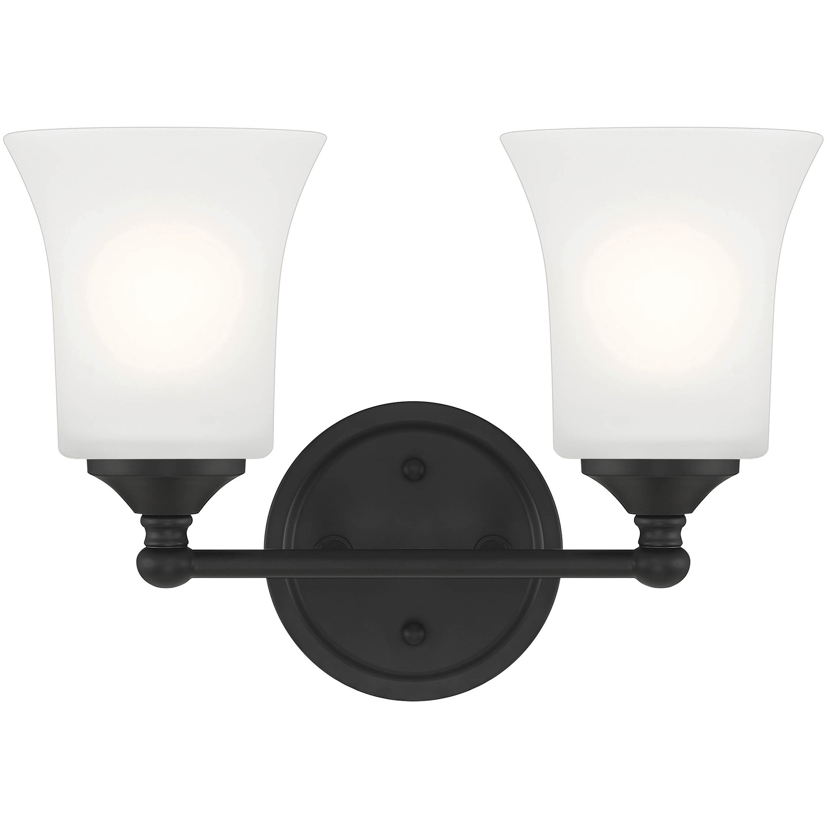 Bronson 2 Light 13 inch Matte Black Vanity Light Wall Light