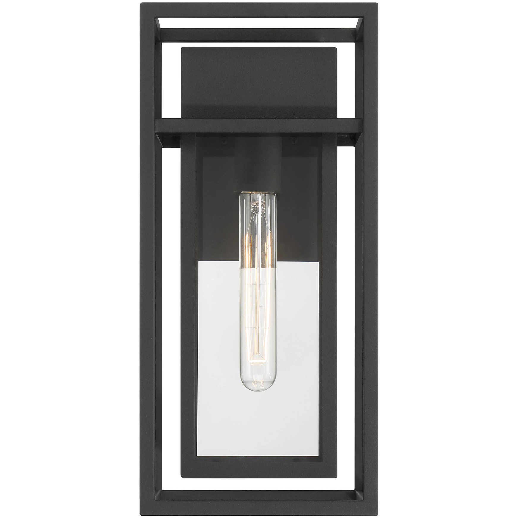 Burton 1 Light 16 inch Black Outdoor Wall Lantern