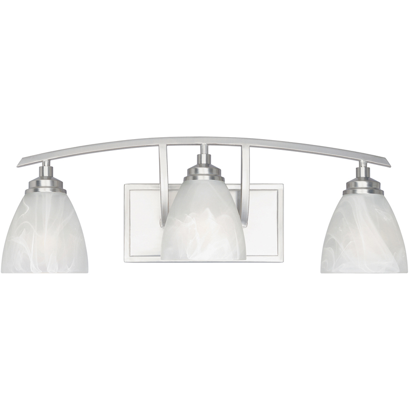 Tackwood 3 Light 24 inch Satin Platinum Bath Bar Wall Light