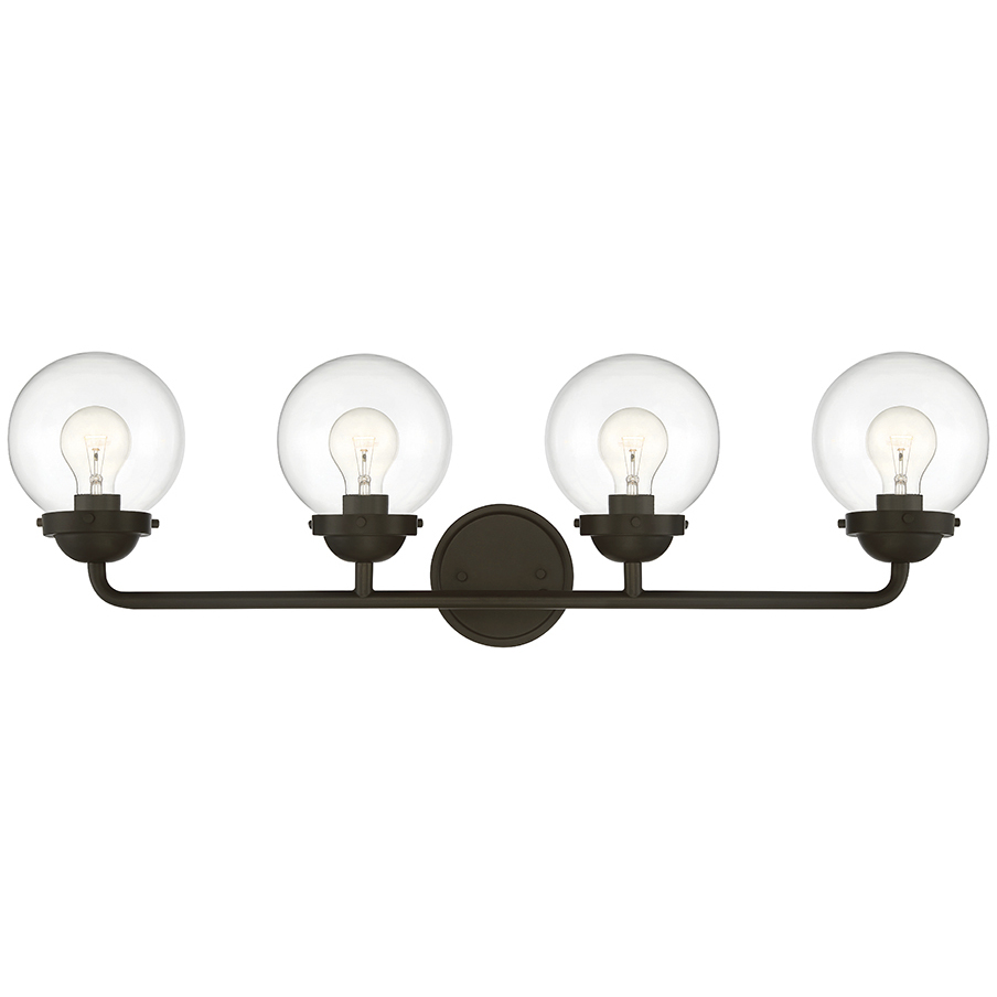 Knoll 4 Light 33 inch Oil Rubbed Bronze Bath Bar Wall Light