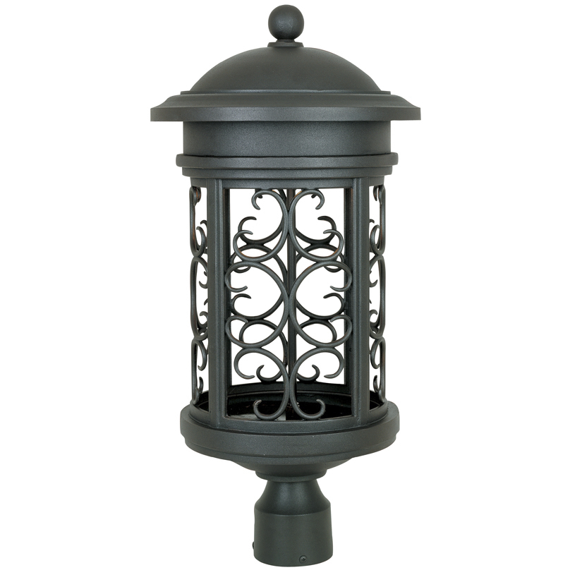 Oil rubbed bronze outdoor lamp post top