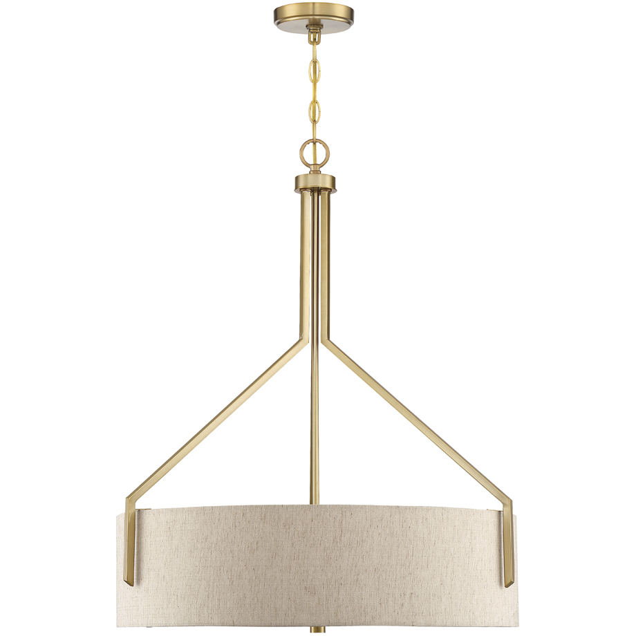 Elara 4 Light 26 inch Brushed Gold Down Pendant Ceiling Light
