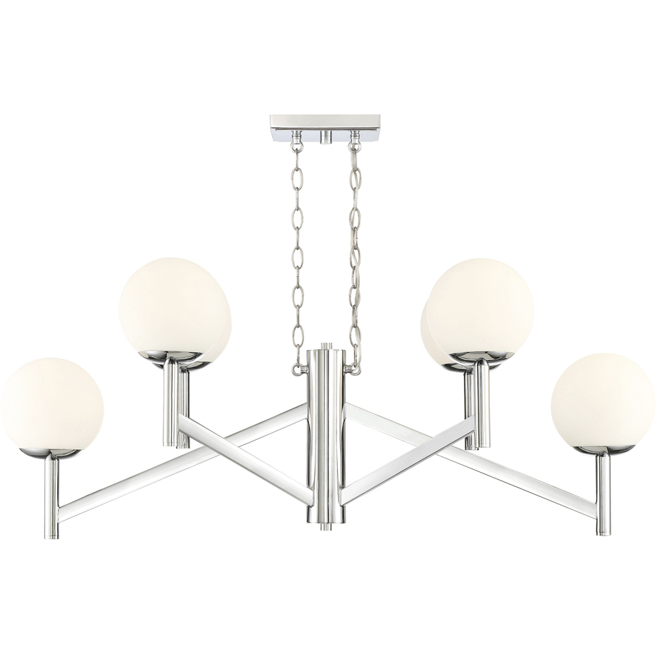 Kelvin 6 Light 42 inch Chrome Chandelier Ceiling Light
