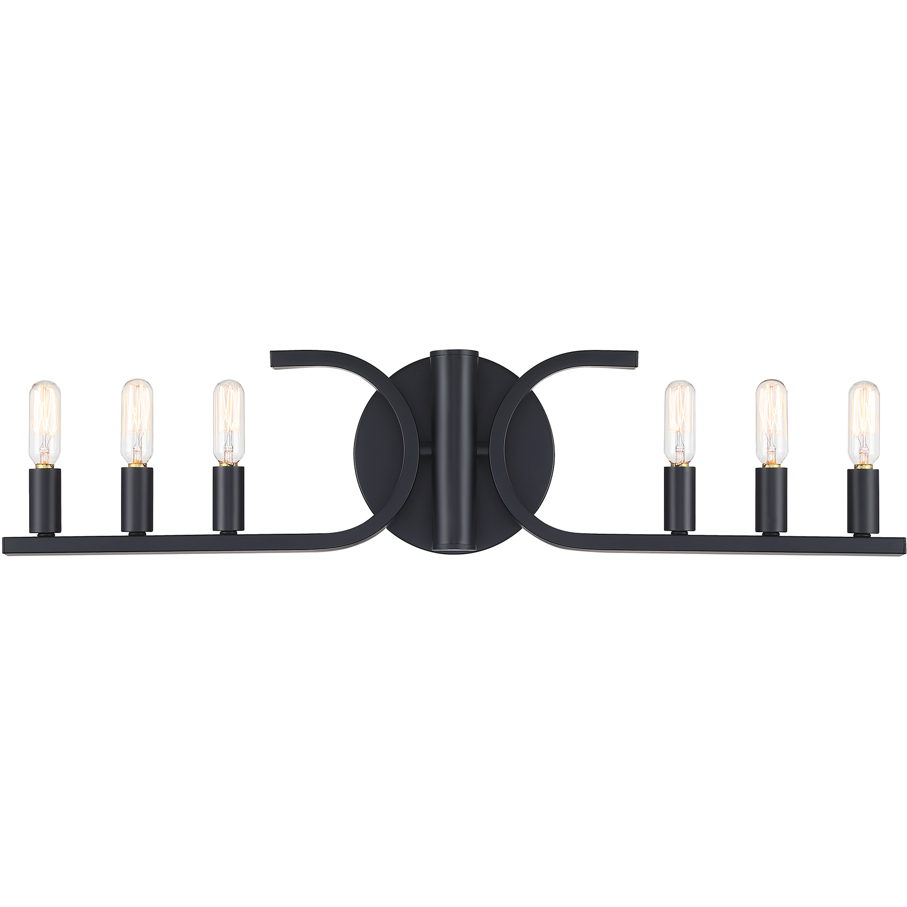 Skye 6 Light 27.5 inch Matte Black Vanity Light Wall Light