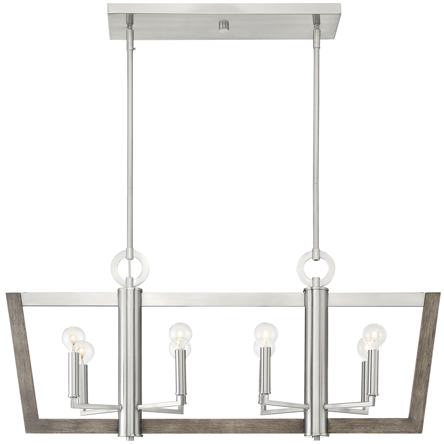 Westend 8 Light 36.5 inch Satin Platinum Chandelier Ceiling Light