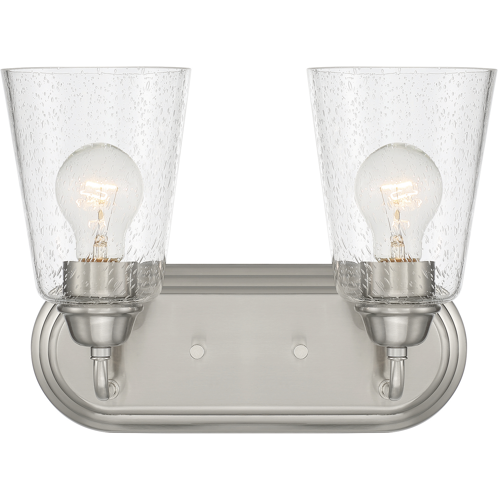 Zane 2 Light 12.5 inch Brushed Nickel Vanity Light Wall Light