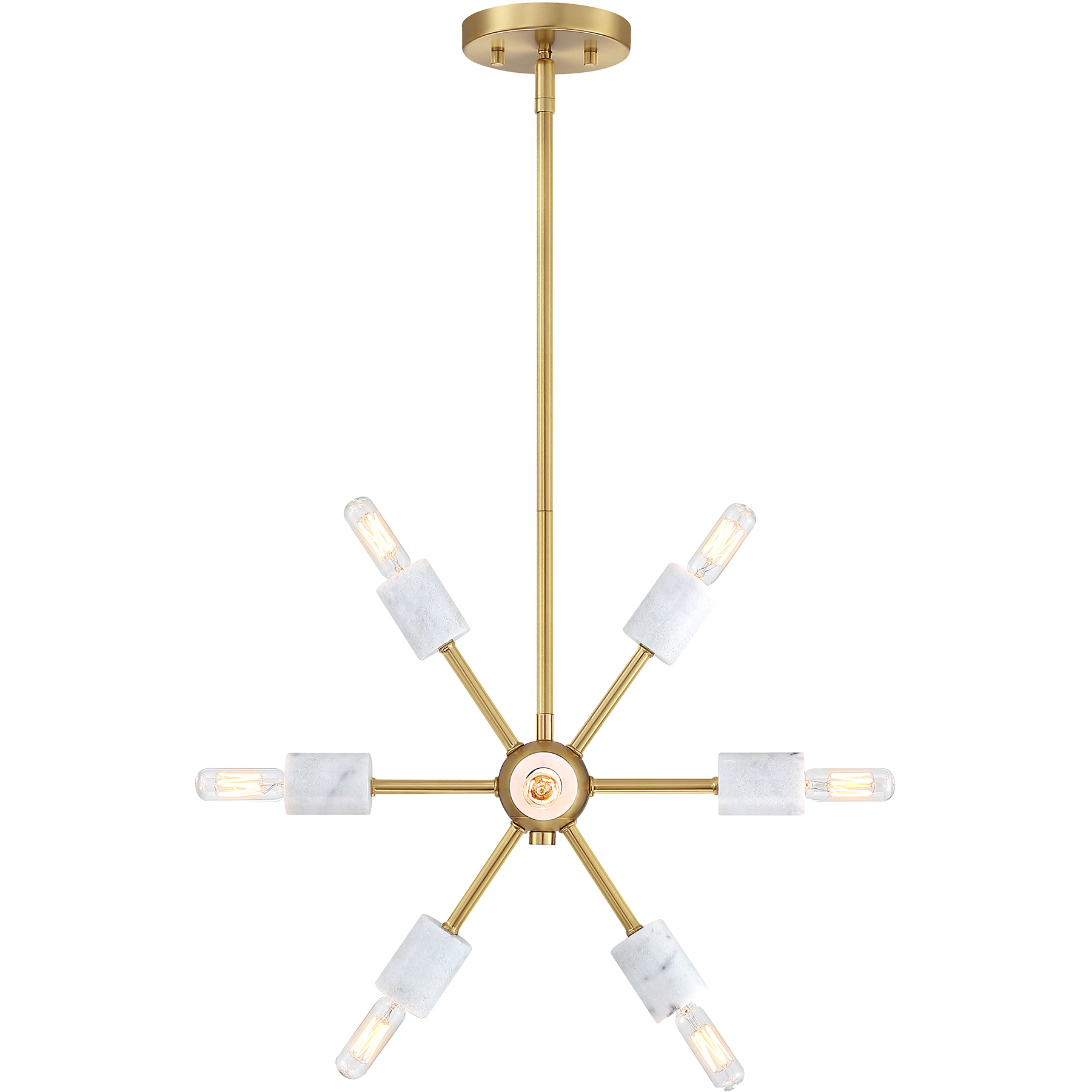 Star Dust 8 Light 15 inch Brushed Gold Pendant Ceiling Light