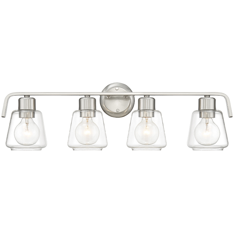 Riley 4 Light 28.5 inch Satin Platinum Bath Bar Wall Light