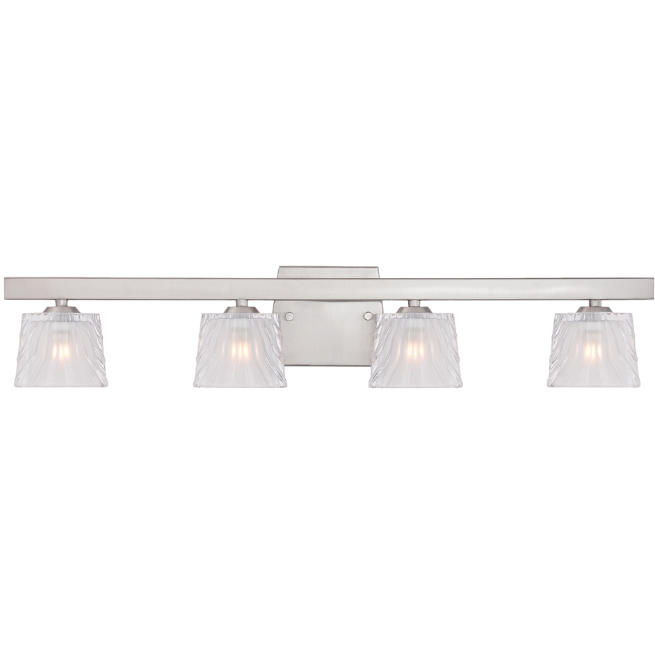 Volare 4 Light 28.25 inch Satin Platinum Bath Bar Wall Light
