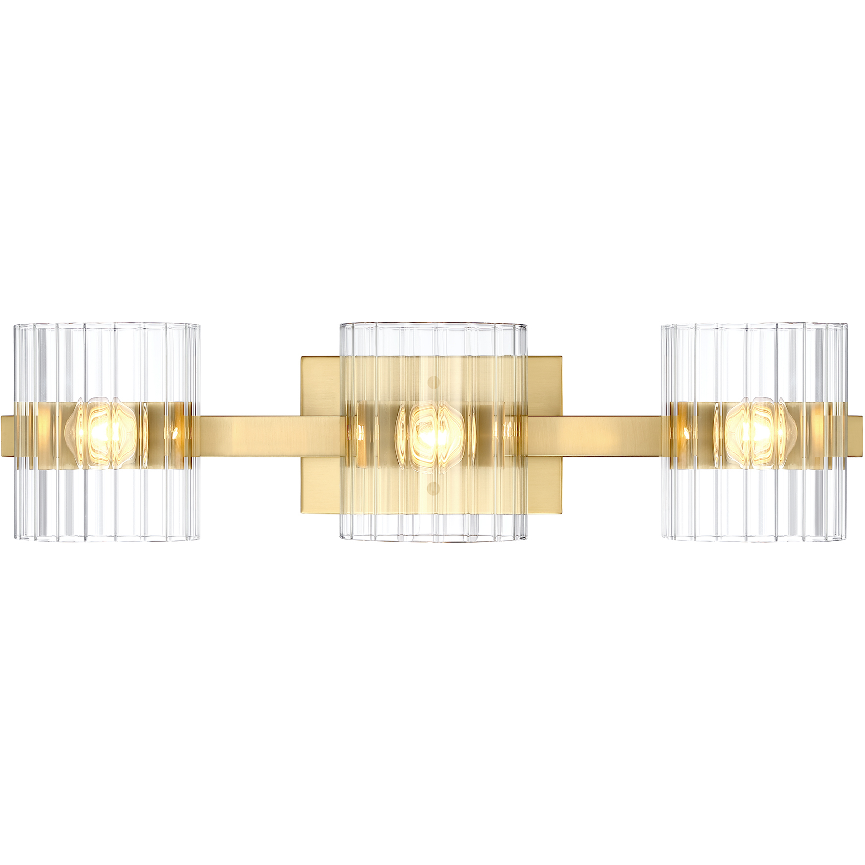 Aries 3 Light 24.25 inch Brushed Gold Vanity Light Wall Light