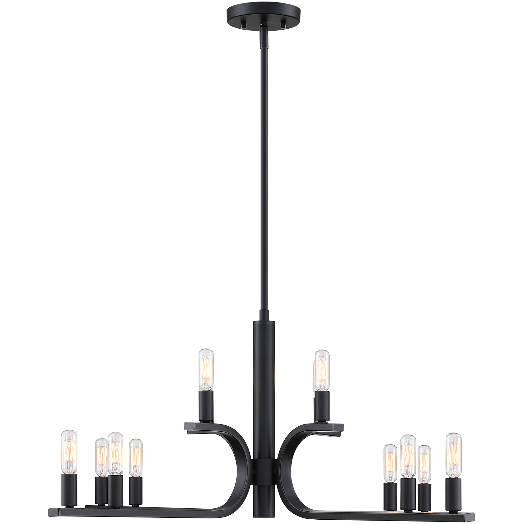 Skye 12 Light 35.5 inch Matte Black Chandelier Ceiling Light