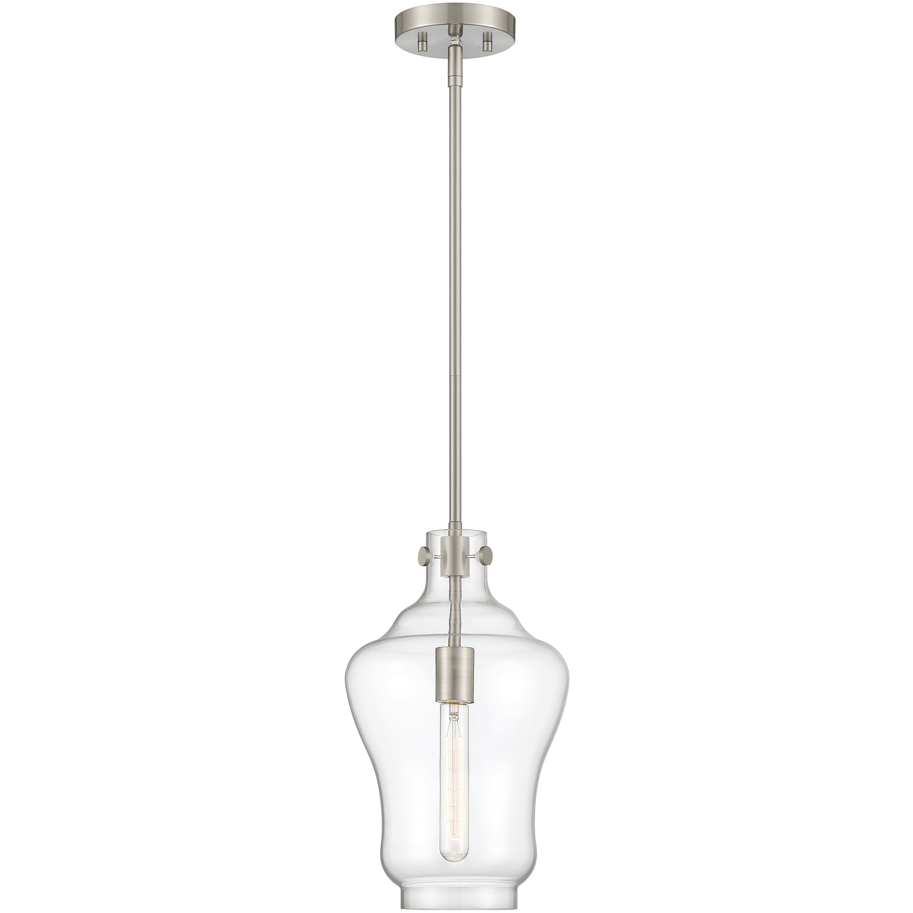 Moonlight 1 Light 9 inch Polished Nickel Pendant Ceiling Light