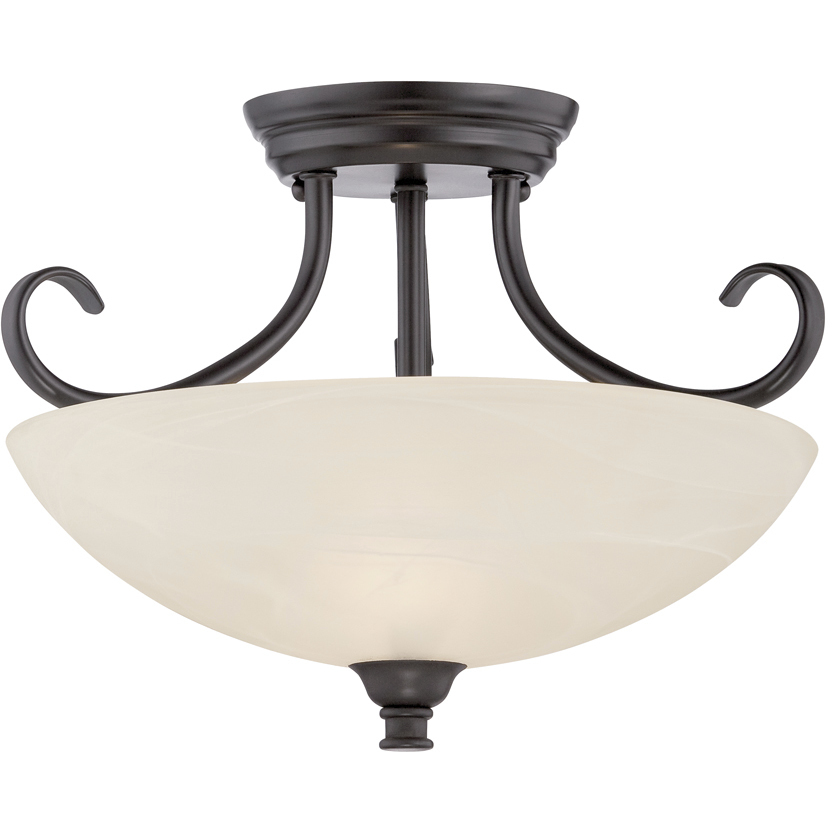 Orb flush mount light outlet