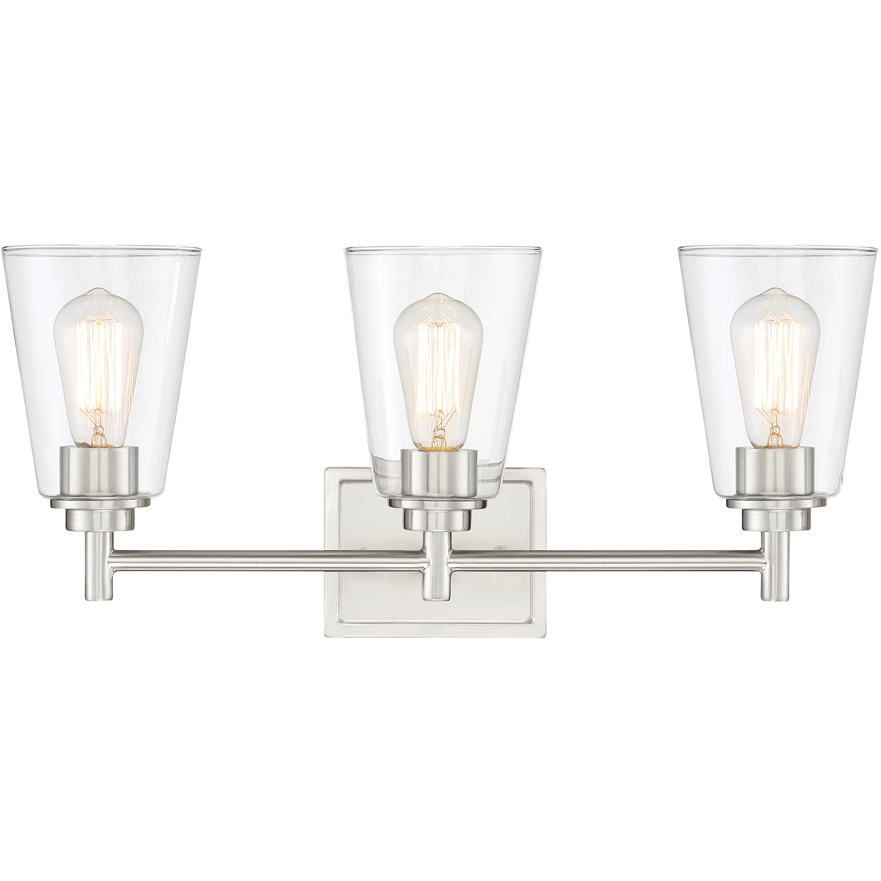 Westin 3 Light 23 inch Satin Platinum Bath Bar Wall Light
