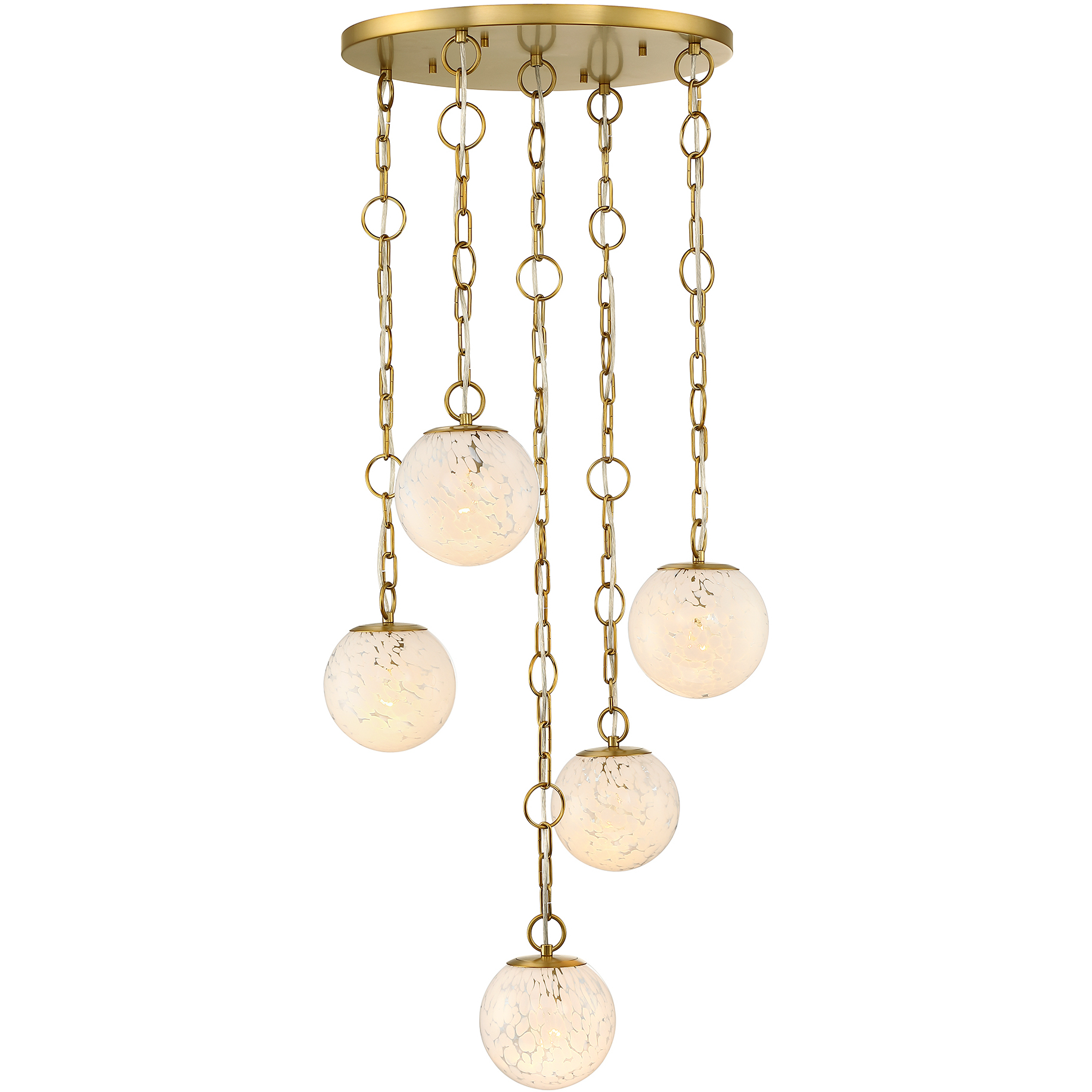 Wine Flower 5 Light 24.5 inch Brushed Gold Chandelier Ceiling Light