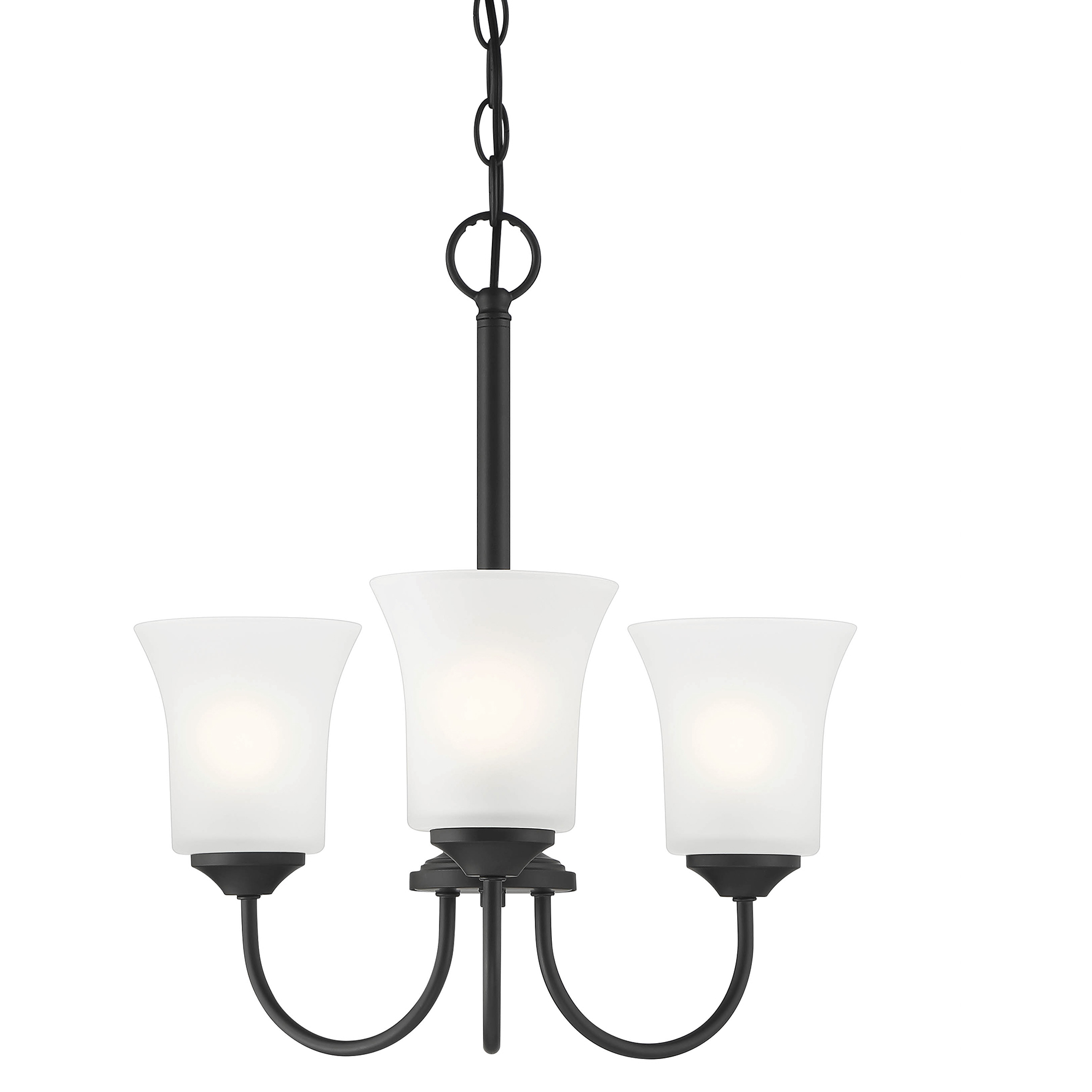 Bronson 3 Light 18 inch Matte Black Chandelier Ceiling Light