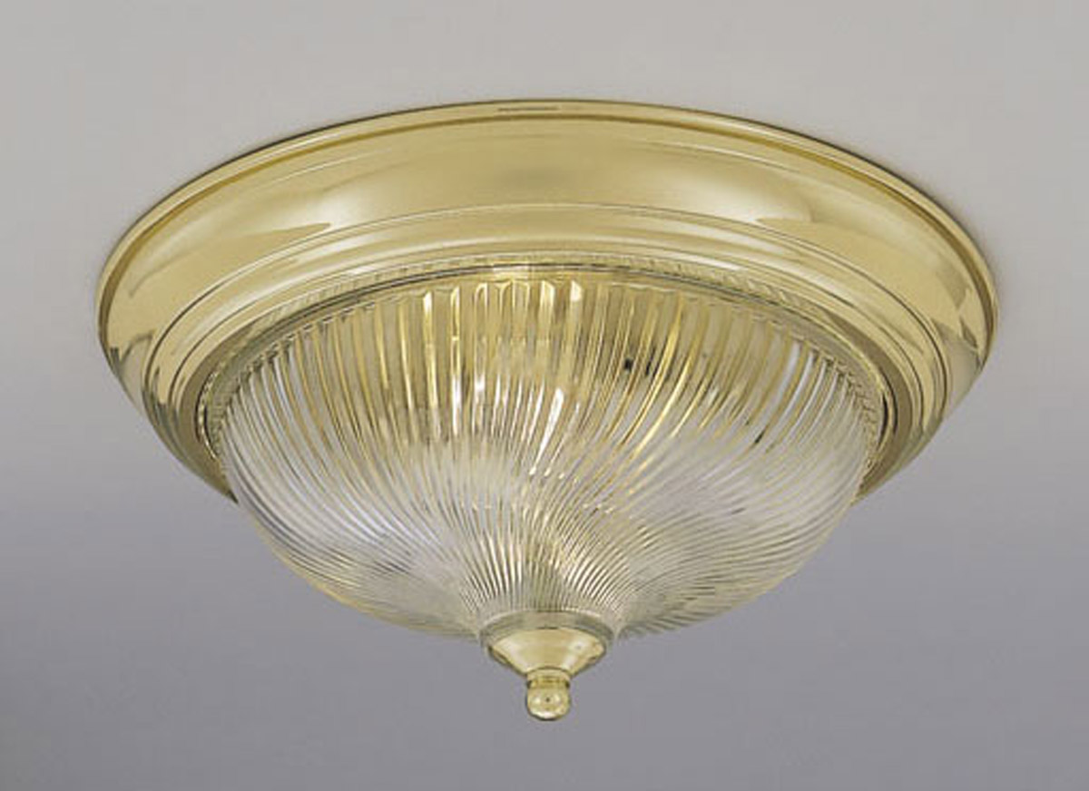 Designers Fountain Signature 1 Light Flushmount in Polished Brass 1244S-PB-HC