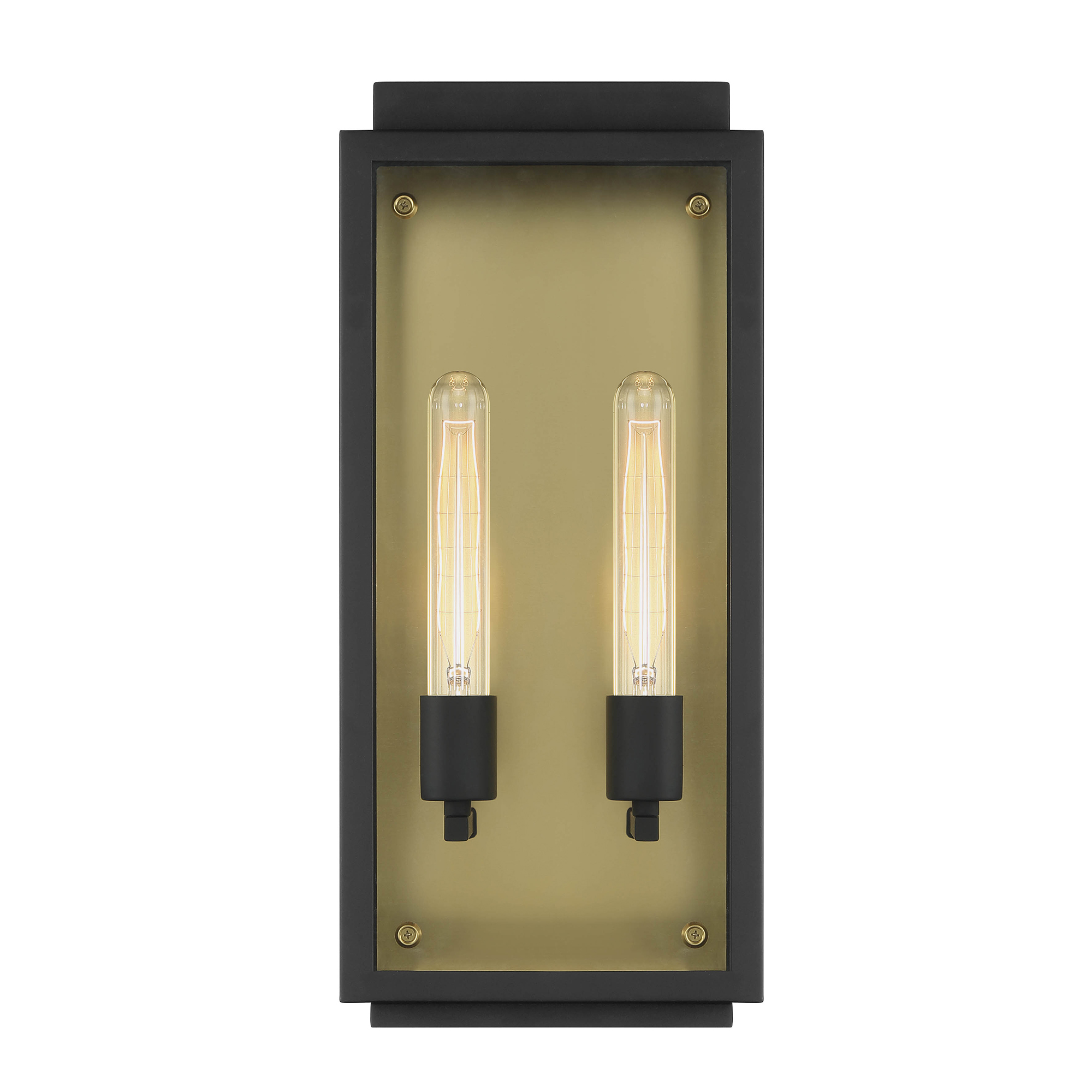 Twilight 2 Light 18 inch Black Outdoor Wall Lantern