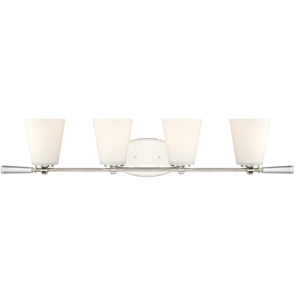 Abree 4 Light 32.25 inch Polished Nickel Bath Light Wall Light