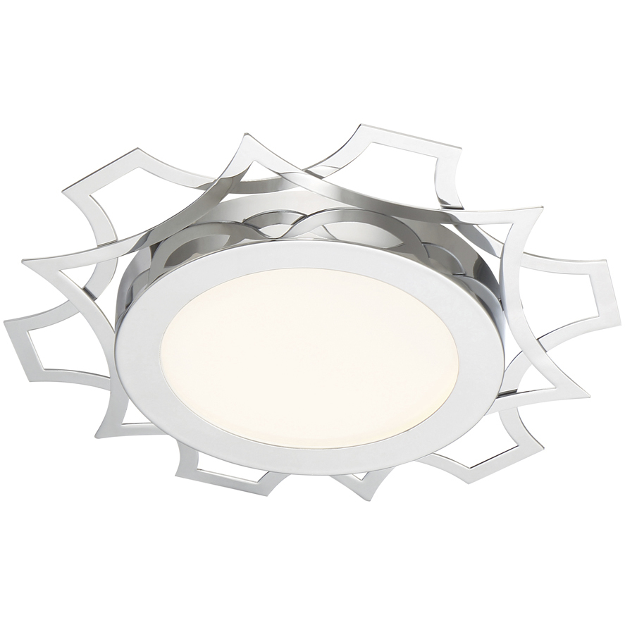 Edge Lit LED 12 inch Chrome Flushmount Ceiling Light