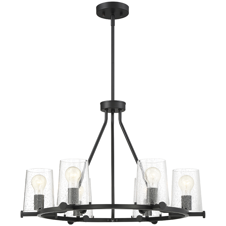 Matteson 6 Light 28 inch Matte Black Chandelier Ceiling Light