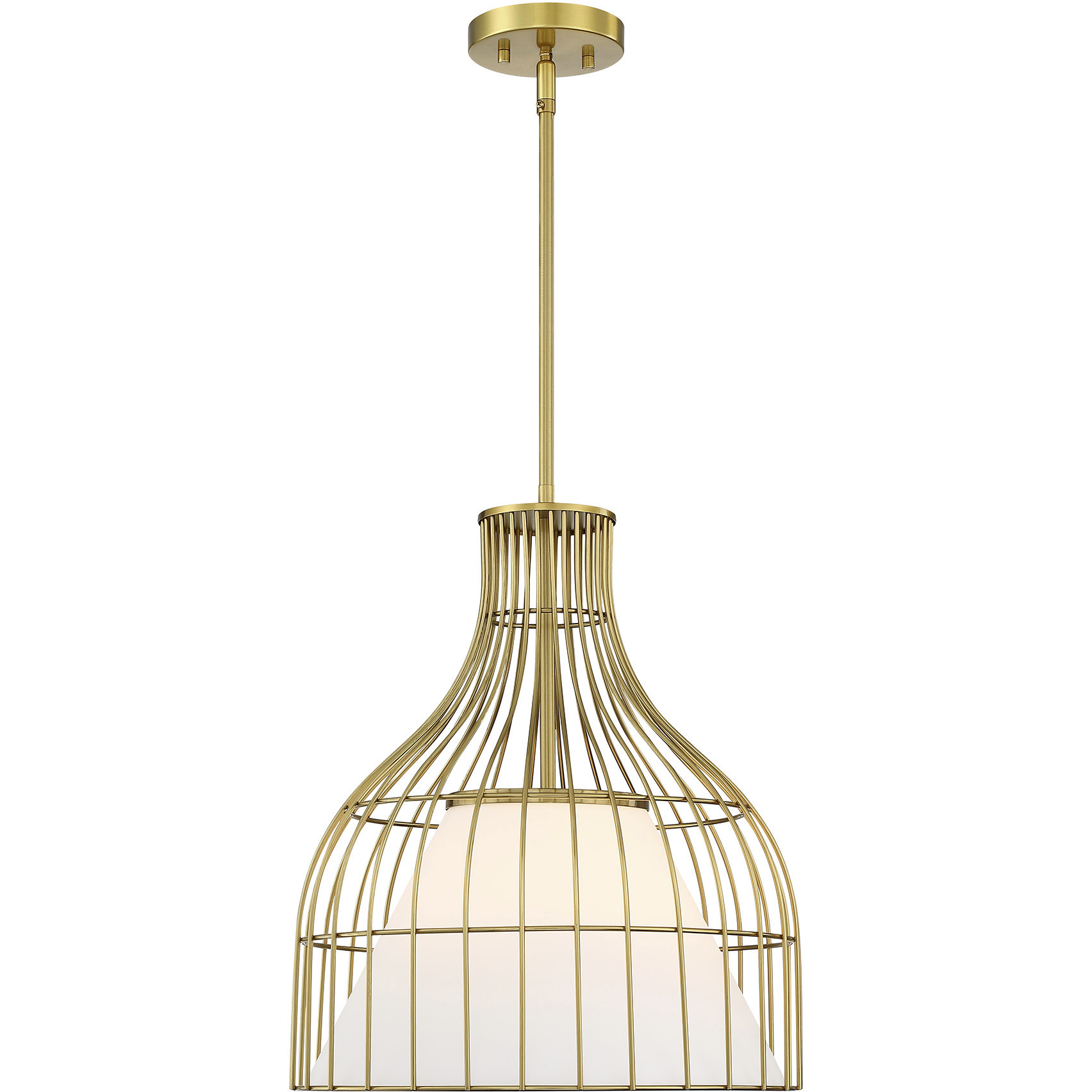 Evensong LED 15.75 inch Brushed Gold Pendant Ceiling Light