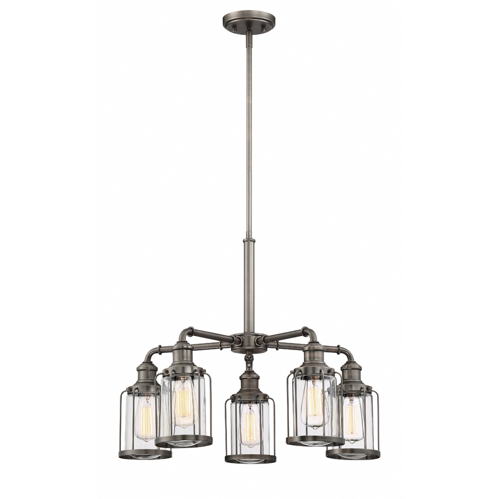 Anson 5 Light 25 inch Satin Copper Bronze Chandelier Ceiling Light