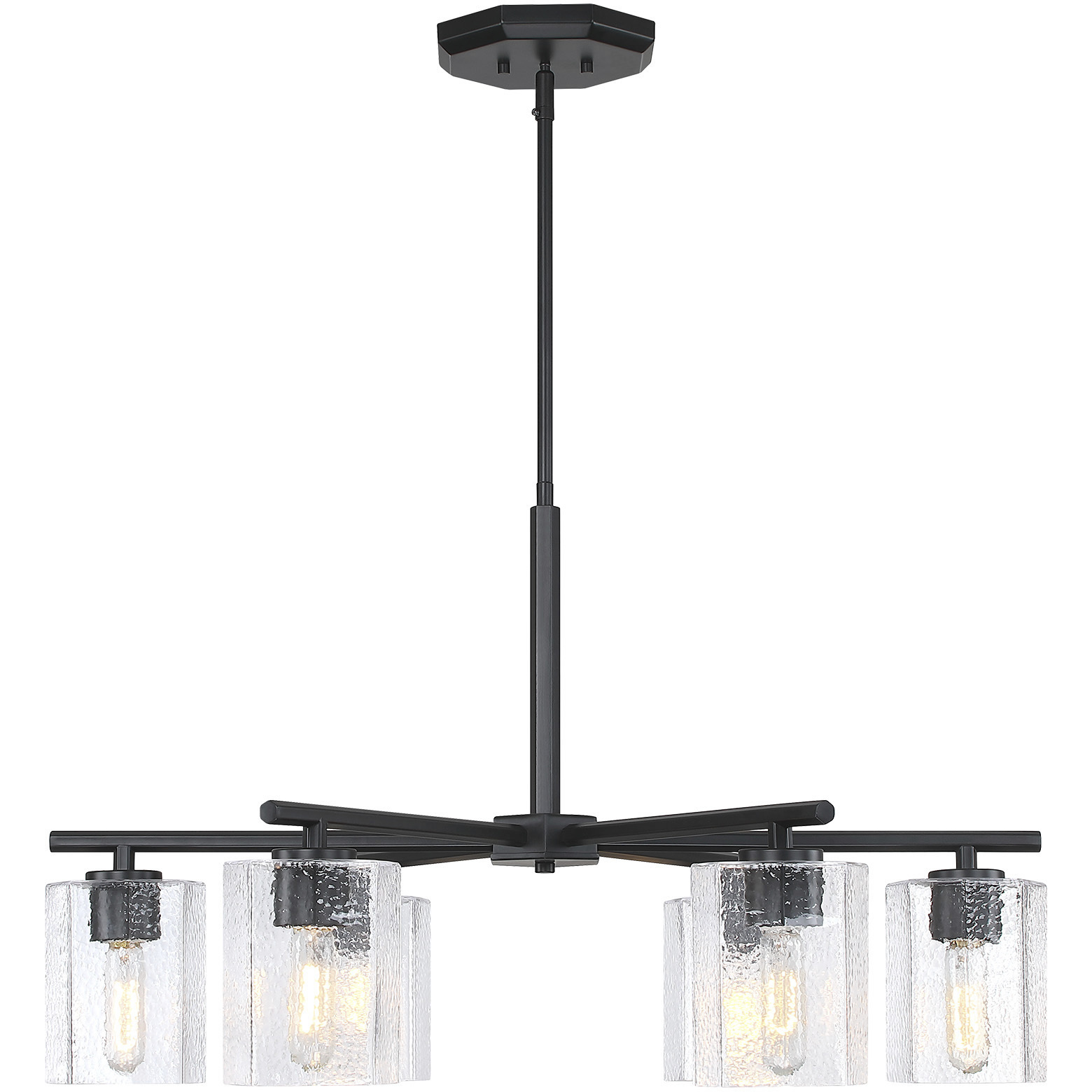 Haven LED 32 inch Matte Black Chandelier Ceiling Light