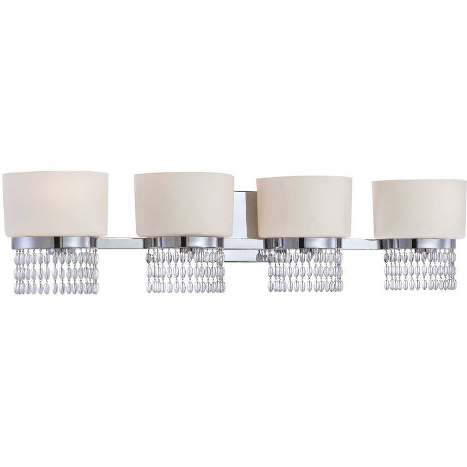 Candence 4 Light 33.75 inch Chrome Bath Bar Wall Light