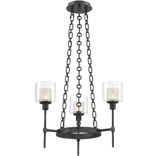 Cazadero LED 19.25 inch Weathered Pewter Chandelier Ceiling Light