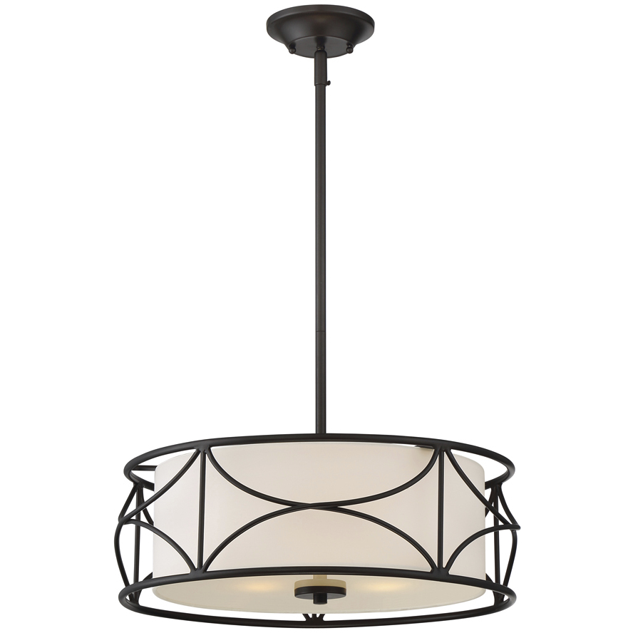 Avara 3 Light 18 inch Oil Rubbed Bronze Inverted Pendant Ceiling Light