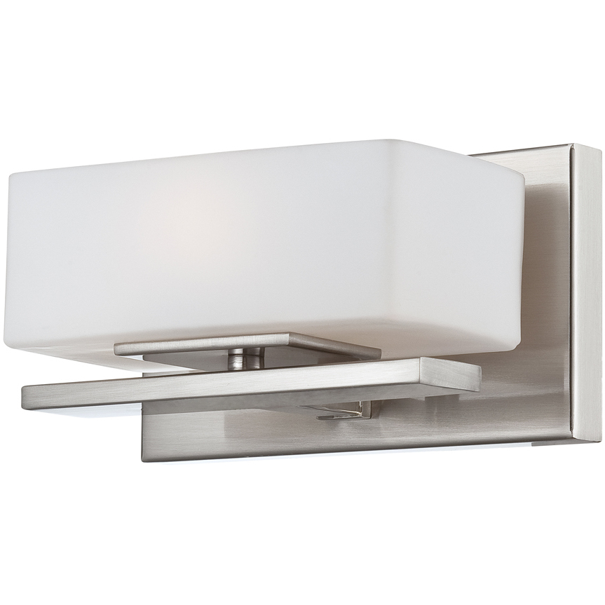 Meridian 1 Light 8 inch Satin Platinum Wall Sconce Wall Light