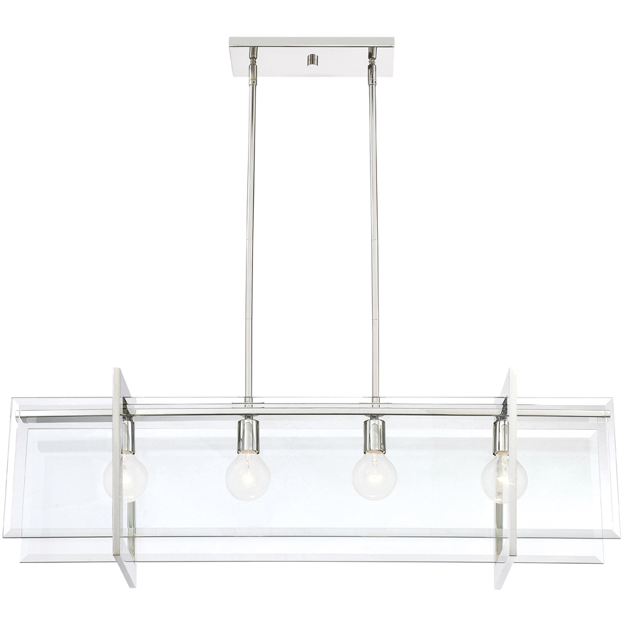 Ethan 4 Light 40 inch Polished Nickel Chandelier Ceiling Light