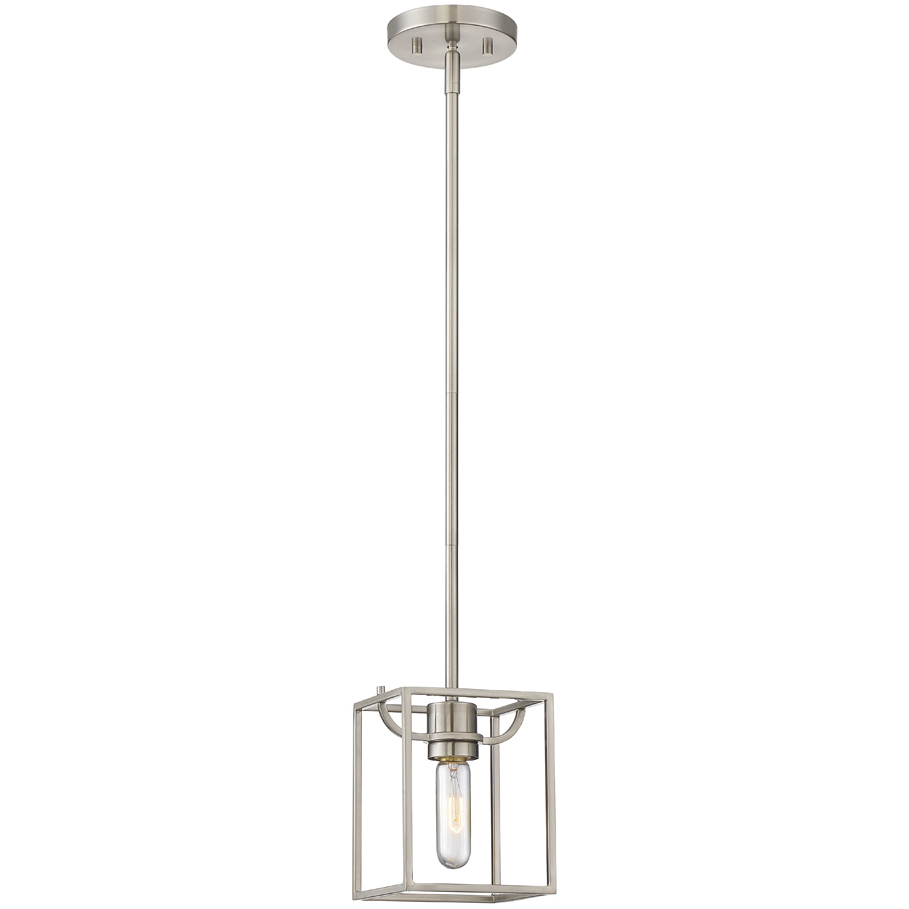 Designers Fountain Uptown 1 Light 6 inch Satin Platinum Mini Pendant Ceiling Light 88430-SP - Open Box
